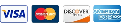 Visa, Mastercard, Discover, American Express
